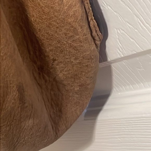 EUC Vintage Lucky Brand Large Y2K Tan Leather Double Strap Tote Shoulder Bag - Picture 5 of 16